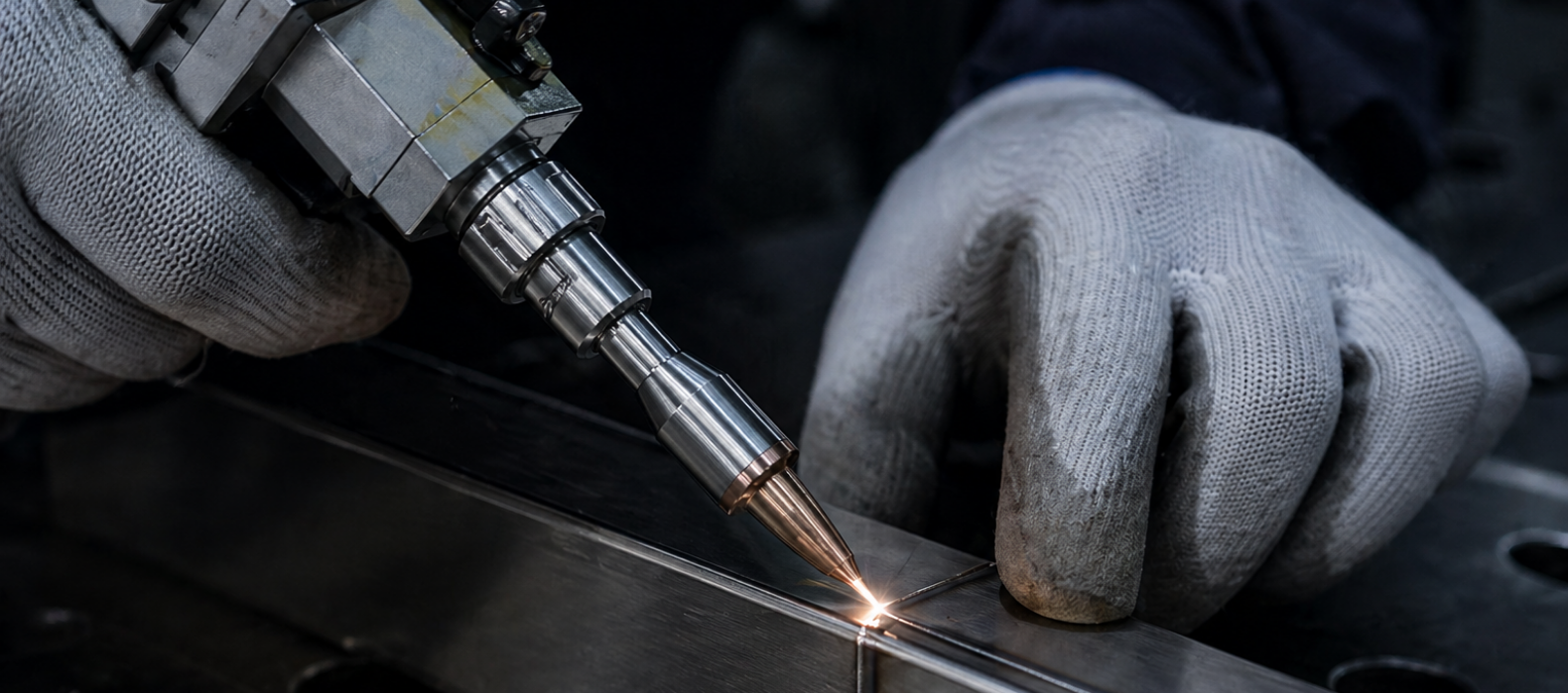 Soldagem TIG de inox com arco de luz azul intenso